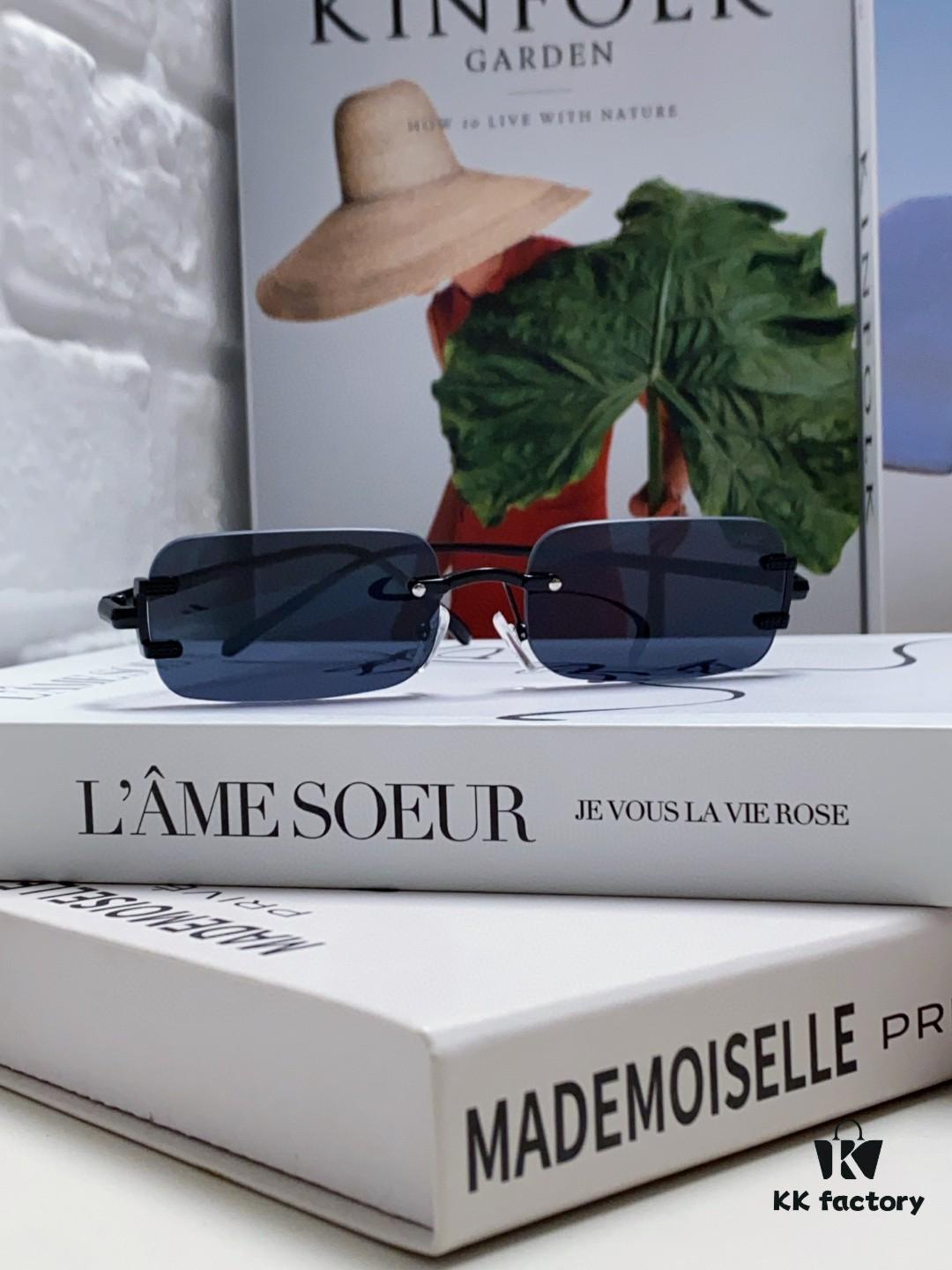 6931fbfe3a89a121ed54c8b2 Cartier 2024 New Arrival Square Frameless Cut-Out Sunglasses for Women, Slimming and Stylish, European-American Fashion INS-Style Streetwear Chic, Trendy Oversized Sunglasses