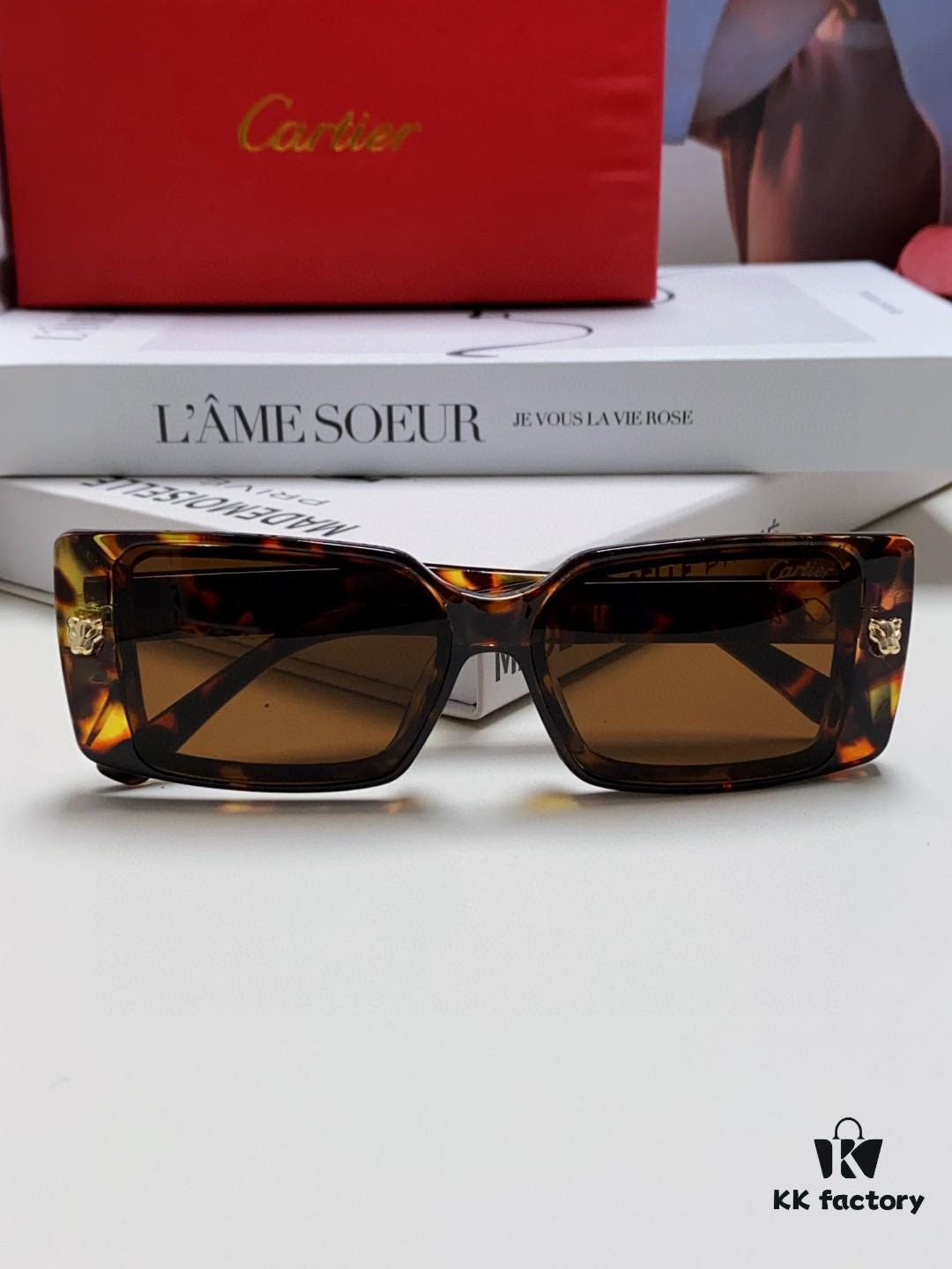6931fc013a89a121ed54c8d6 Cartier Unisex Sunglasses, Timeless Leopard Logo Design, Simple and Elegant Frame, Universal Fit for All Face Shapes