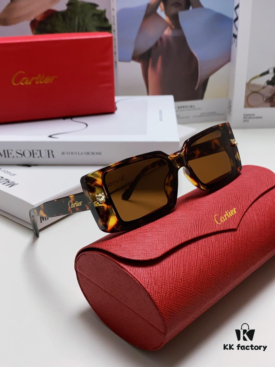 6931fc013a89a121ed54c8d7 Cartier Unisex Sunglasses, Timeless Leopard Logo Design, Simple and Elegant Frame, Universal Fit for All Face Shapes