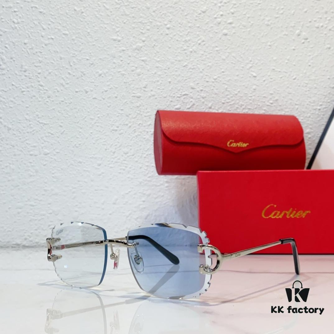 6931fc023a89a121ed54c8e4 CARTIER Cut-Edge Curved Design Photochromic Lens Eyewear Model CT0092 Size 55-18-145