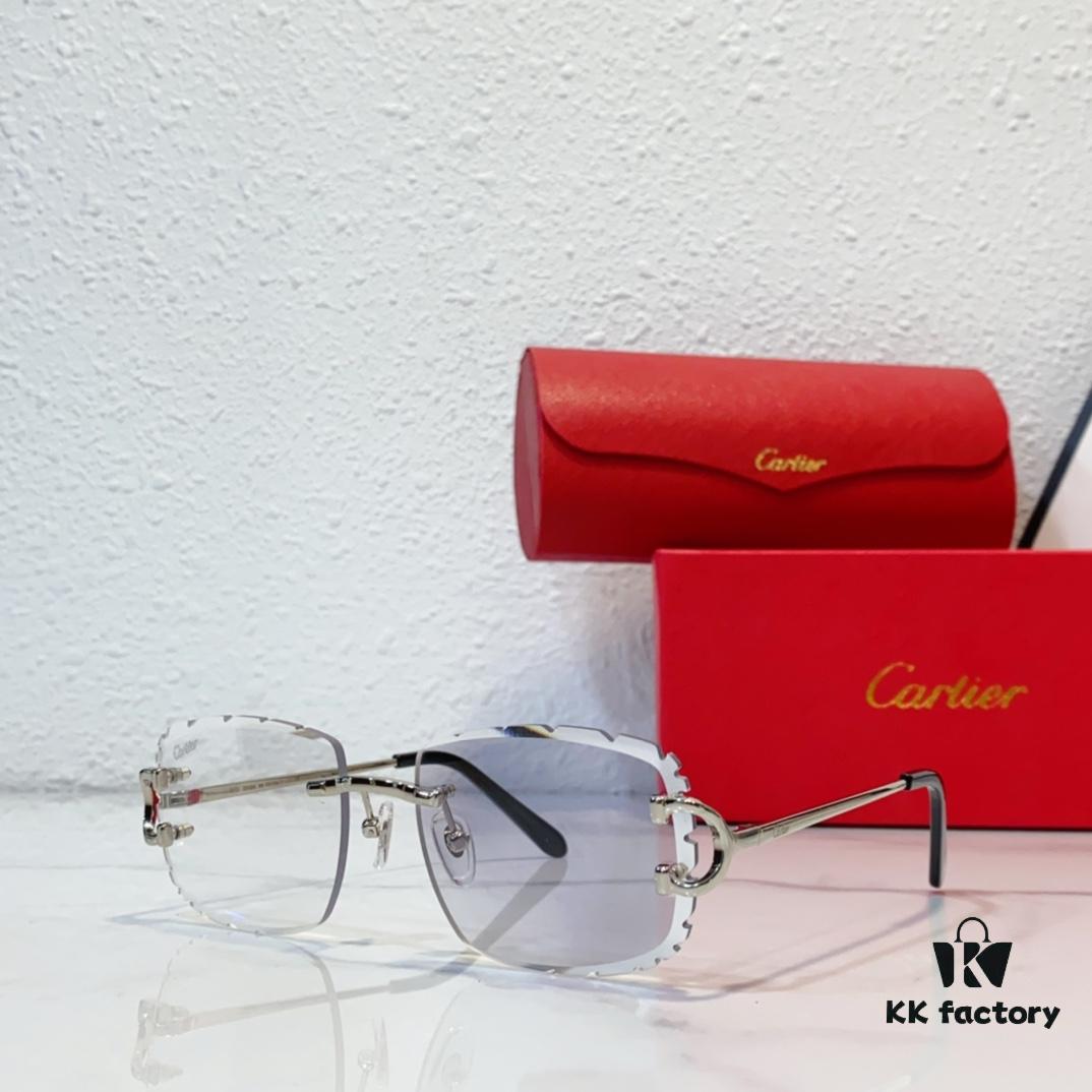 6931fc023a89a121ed54c8e5 CARTIER Cut-Edge Curved Design Photochromic Lens Eyewear Model CT0092 Size 55-18-145