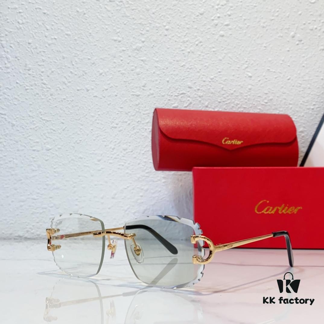 6931fc023a89a121ed54c8e6 CARTIER Cut-Edge Curved Design Photochromic Lens Eyewear Model CT0092 Size 55-18-145