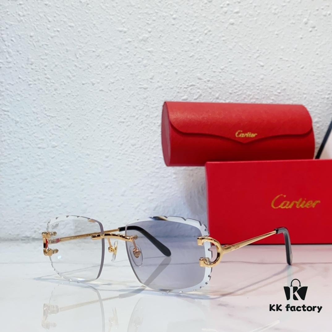6931fc023a89a121ed54c8e7 CARTIER Cut-Edge Curved Design Photochromic Lens Eyewear Model CT0092 Size 55-18-145