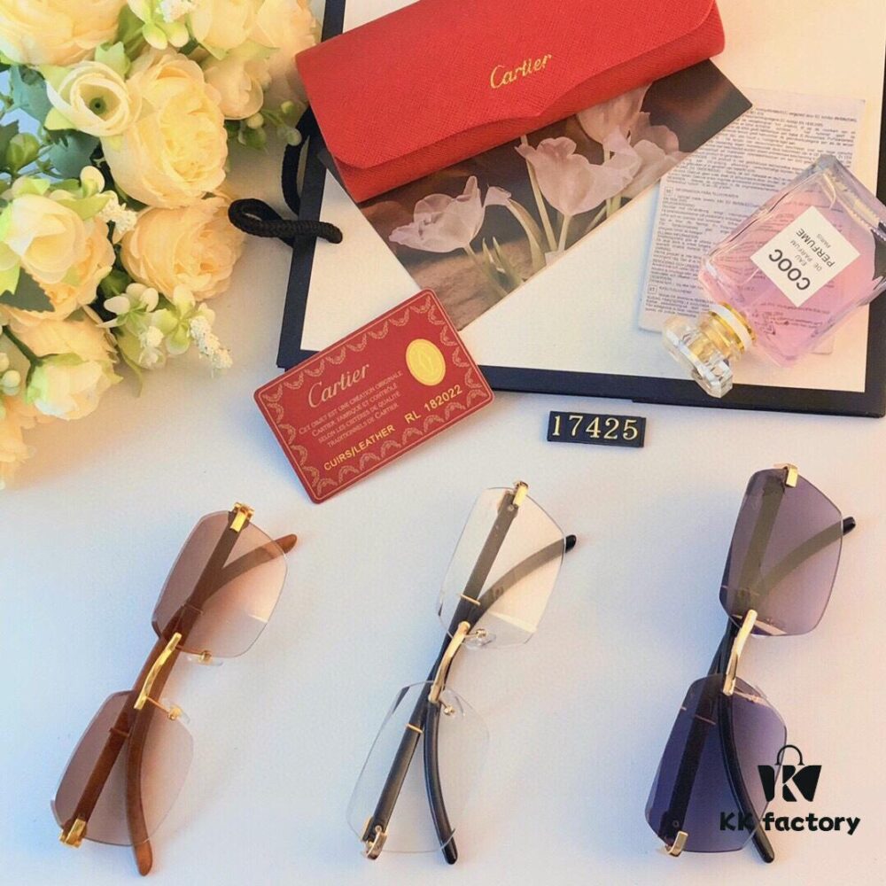 6931fc0b3a89a121ed54c95f Cartier Stylish Small Frame Sunglasses for Men, Driving Glasses, High-Definition UV Protection Unisex Eyewear, Fashion Frameless Sunglasses with Premium Look