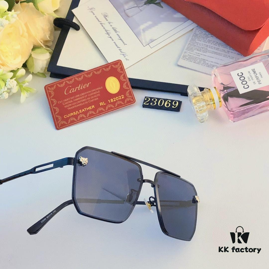 6931fc0c3a89a121ed54c970 Cartier New Men's Fashion One-Piece Sunglasses with Unique Leopard Head Decorated Metal Frame, Outdoor Cycling Sun Protection Glasses