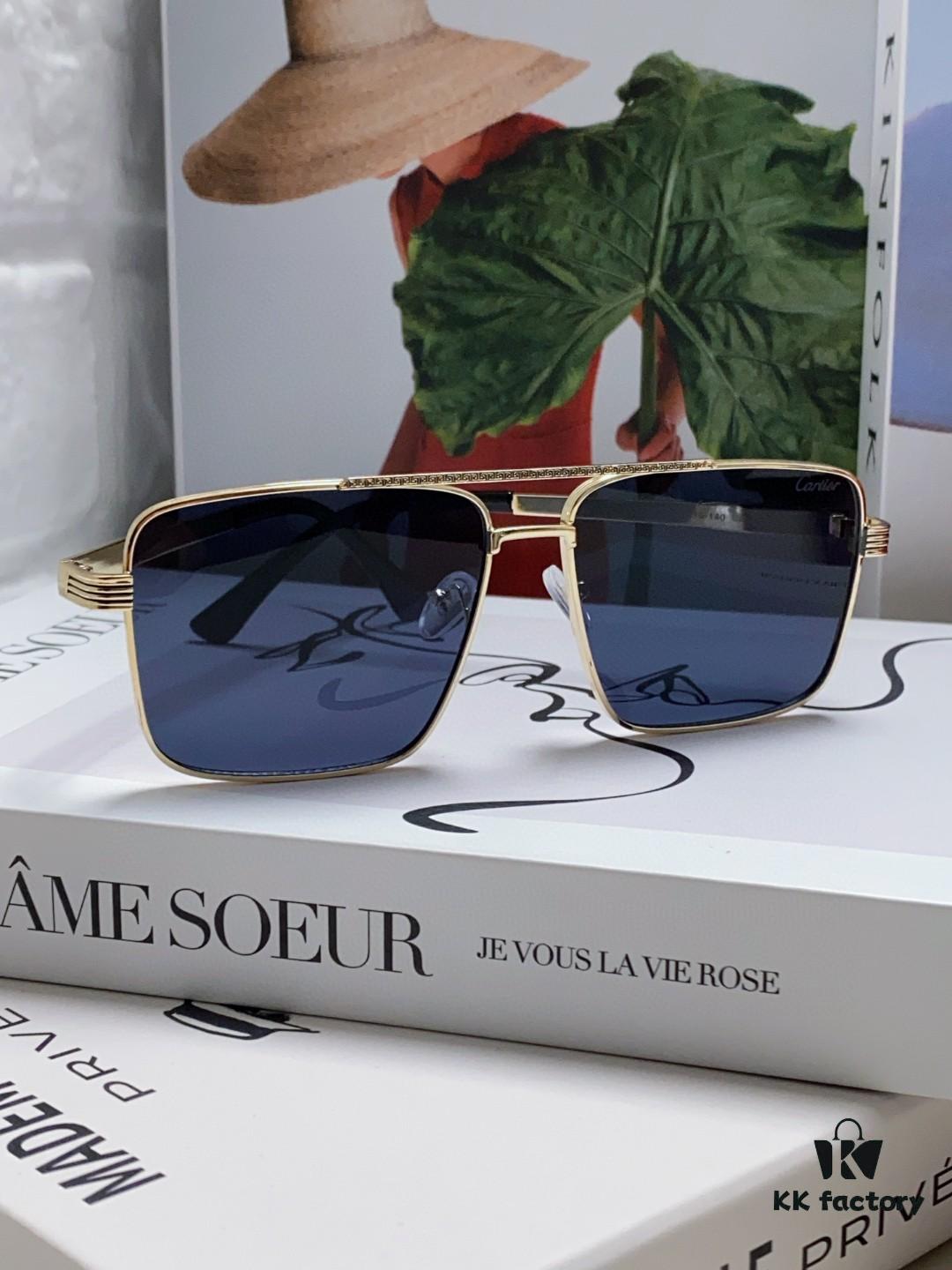 6931fc0d3a89a121ed54c97b Cartier 2024 New Arrival Metal Square-Frame Sunglasses, Fashionable Unisex UV-Protective Oversized Sun Glasses for Men and Women