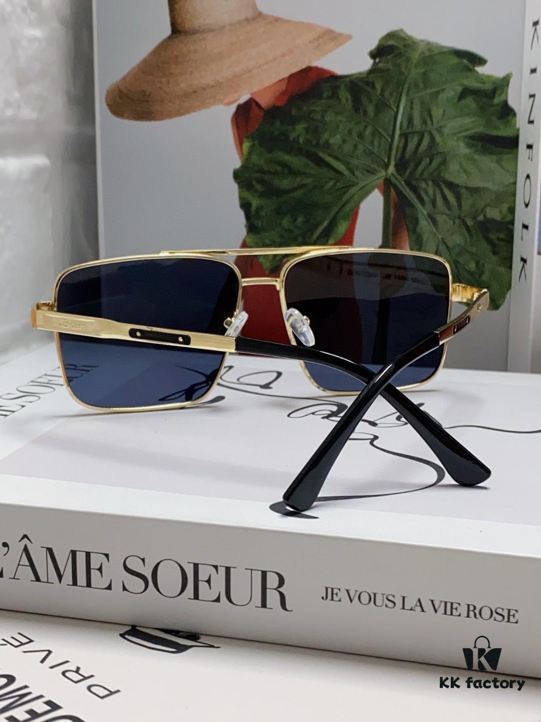 6931fc0d3a89a121ed54c97c Cartier 2024 New Arrival Metal Square-Frame Sunglasses, Fashionable Unisex UV-Protective Oversized Sun Glasses for Men and Women