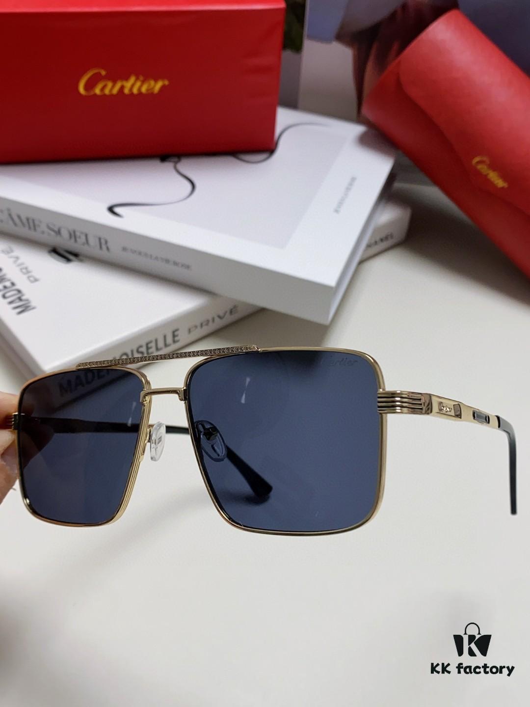 6931fc0d3a89a121ed54c97f Cartier 2024 New Arrival Metal Square-Frame Sunglasses, Fashionable Unisex UV-Protective Oversized Sun Glasses for Men and Women