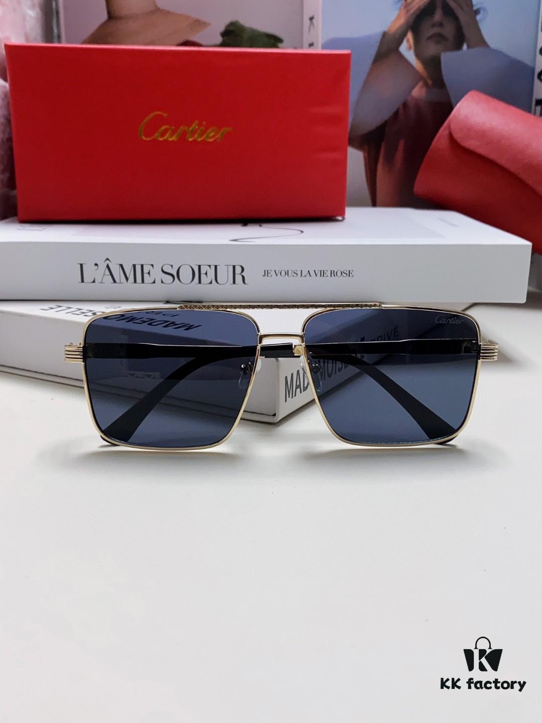 6931fc0d3a89a121ed54c980 Cartier 2024 New Arrival Metal Square-Frame Sunglasses, Fashionable Unisex UV-Protective Oversized Sun Glasses for Men and Women