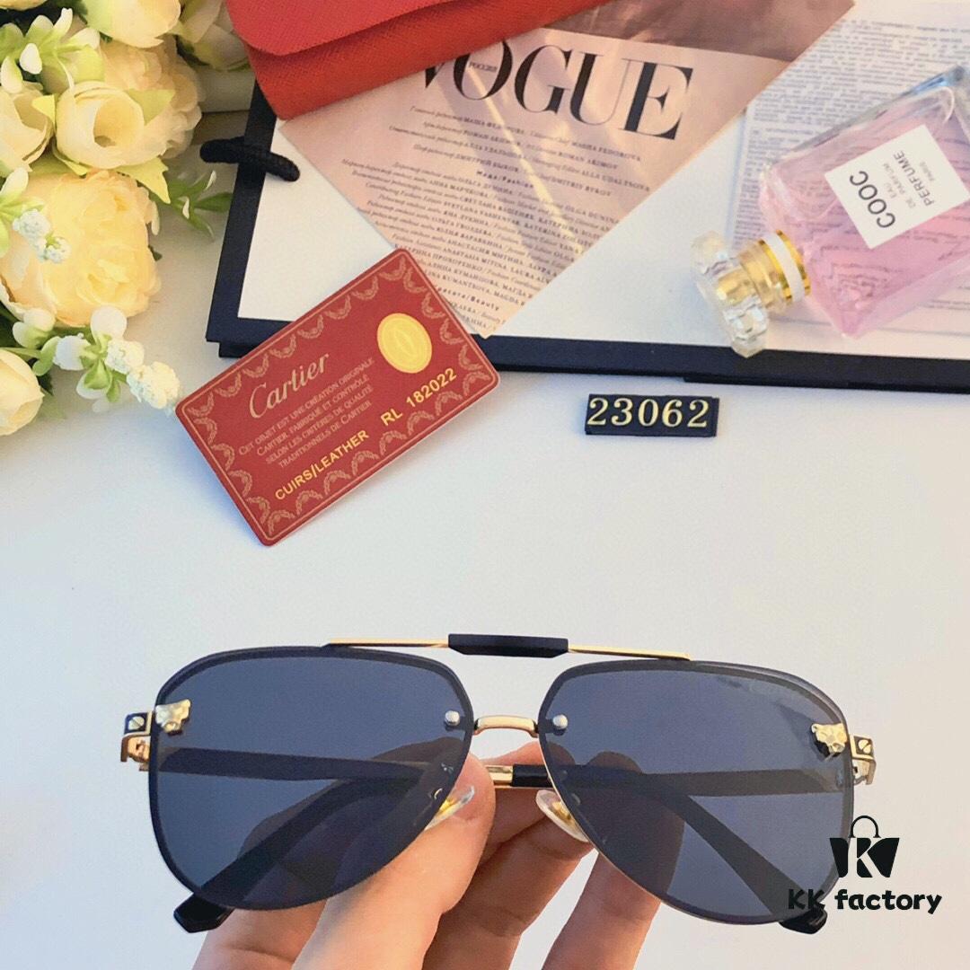 6931fc133a89a121ed54c9ca Cartier Fashionable European and American Double-Bridge Sunglasses for Men, UV Protection Sunshade Glasses for Outdoor Use, Unisex Business Aviator Sunglasses