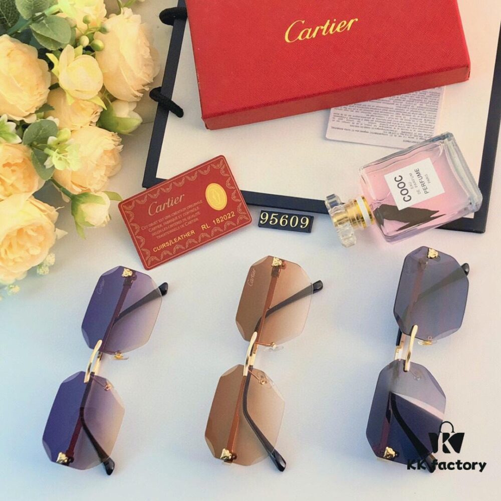 6931fc133a89a121ed54c9cc Cartier Stylish Octagonal Frameless Sunglasses for Outdoor Travel and Street Photography