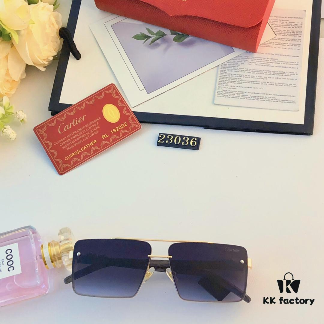6931fc183a89a121ed54ca10 Cartier Retro Metal Double-Bridge Men's Sunglasses for Driving Square Frame Sun Glasses