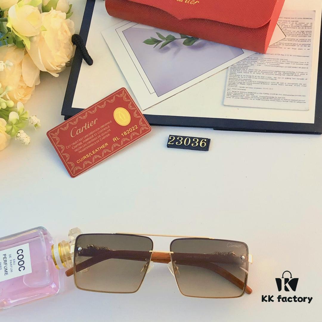 6931fc183a89a121ed54ca11 Cartier Retro Metal Double-Bridge Men's Sunglasses for Driving Square Frame Sun Glasses