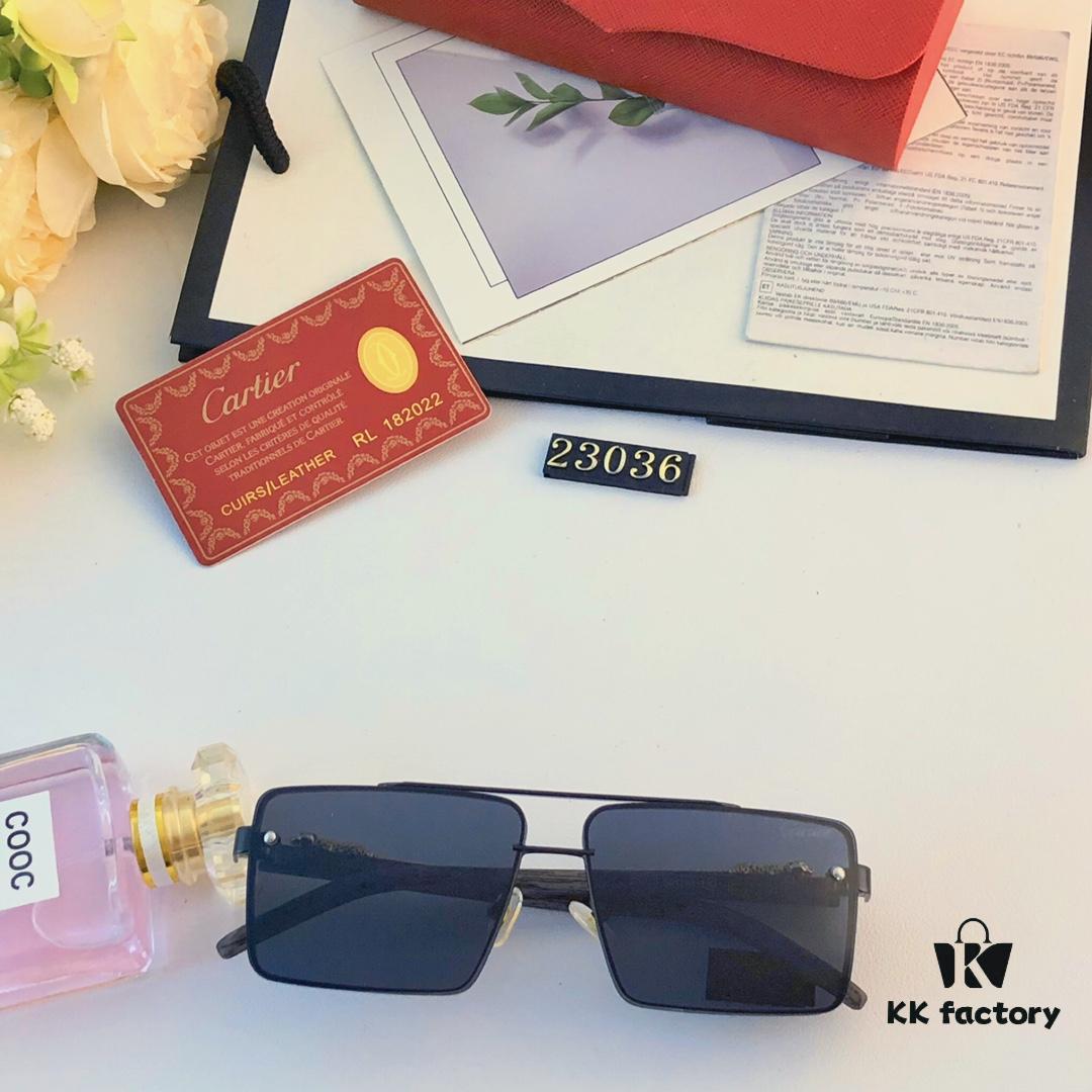 6931fc183a89a121ed54ca12 Cartier Retro Metal Double-Bridge Men's Sunglasses for Driving Square Frame Sun Glasses