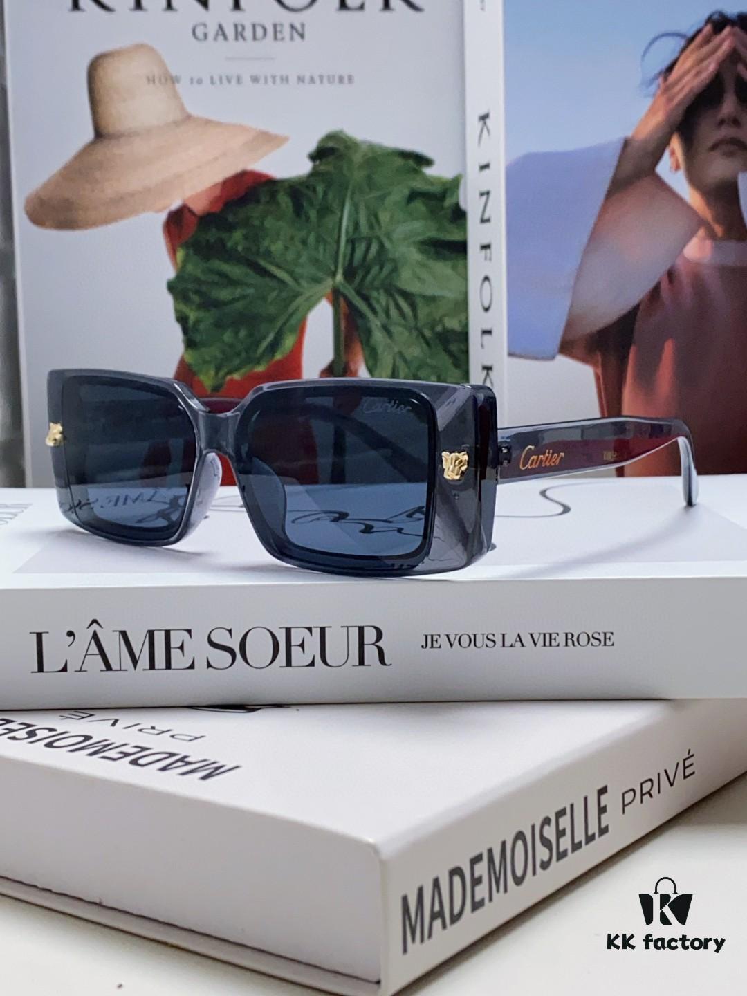 6931fc1b3a89a121ed54ca3c Cartier Unisex Sunglasses, Timeless Leopard Logo Design, Simple and Elegant Frame, Universal Fit for All Face Shapes