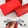 6931fc1c3a89a121ed54ca4d Authentic Version Arrived, Original Zeiss Dual-Tone Lenses, Cartier CT0433S, Size 55-22-140, Almond-Shaped Frame, Polished Gold Finish, Cheetah Sunglasses