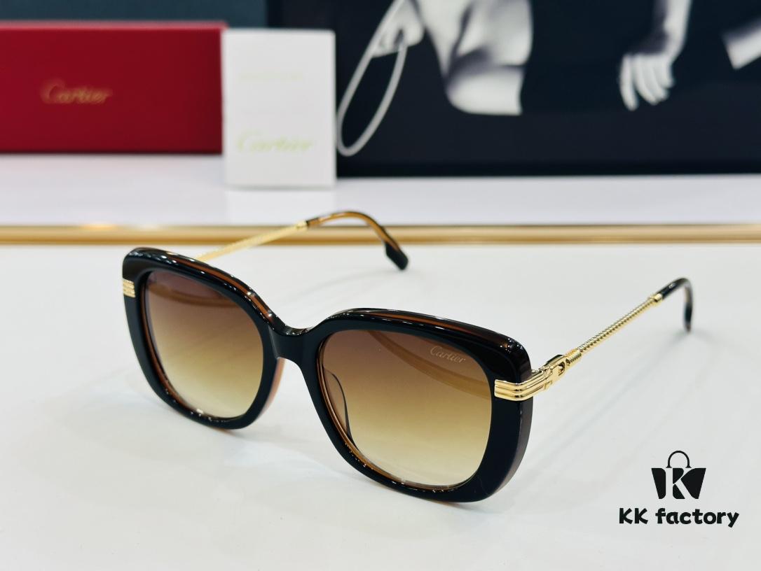 6931fc1c3a89a121ed54ca51 Cartier CT0377 Size: 53□19-145 Universal Frame Shape, Simple and Elegant, Fashionable and Casual Sunglasses