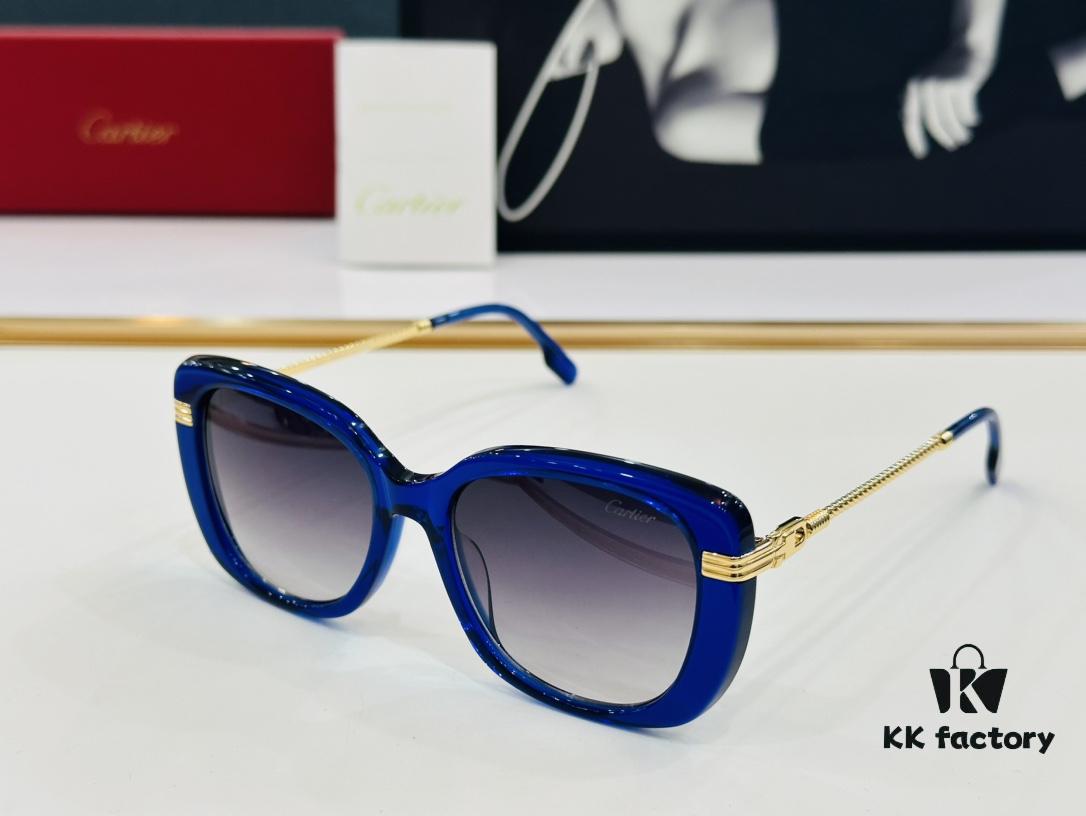 6931fc1c3a89a121ed54ca52 Cartier CT0377 Size: 53□19-145 Universal Frame Shape, Simple and Elegant, Fashionable and Casual Sunglasses