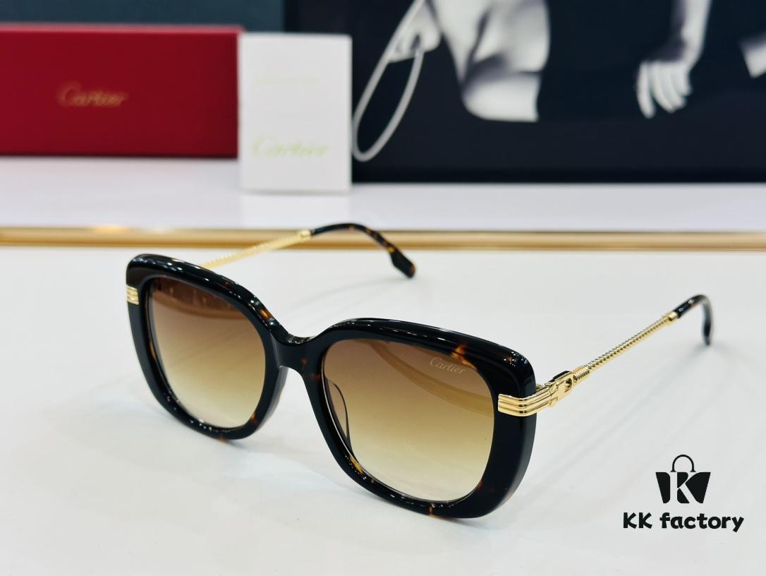 6931fc1d3a89a121ed54ca55 Cartier CT0377 Size: 53□19-145 Universal Frame Shape, Simple and Elegant, Fashionable and Casual Sunglasses