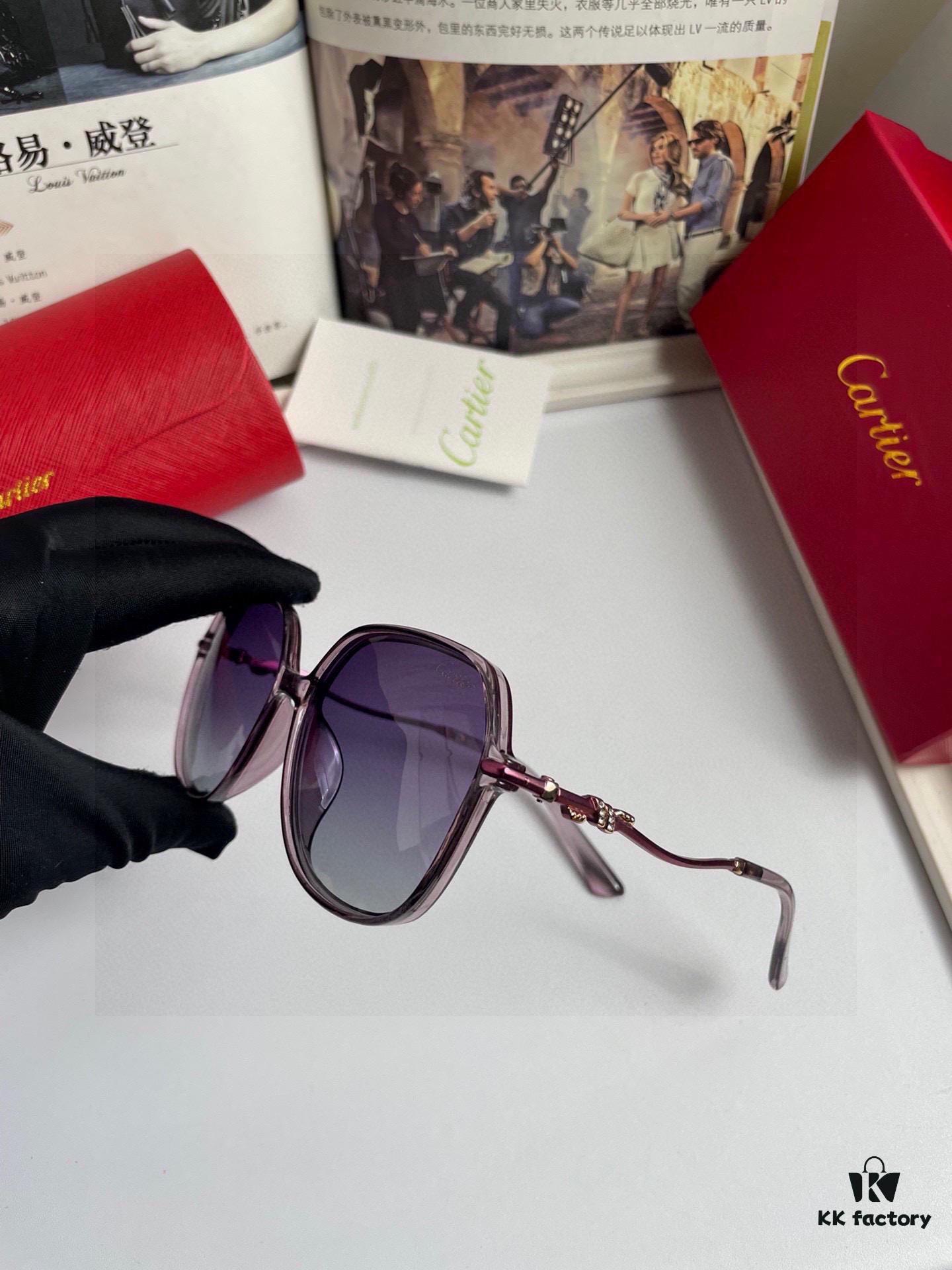 6931fc1d3a89a121ed54ca5f New Women's Cartier Sunglasses with PC Frame and Temples; Imported Bolle HD Polarized Lenses