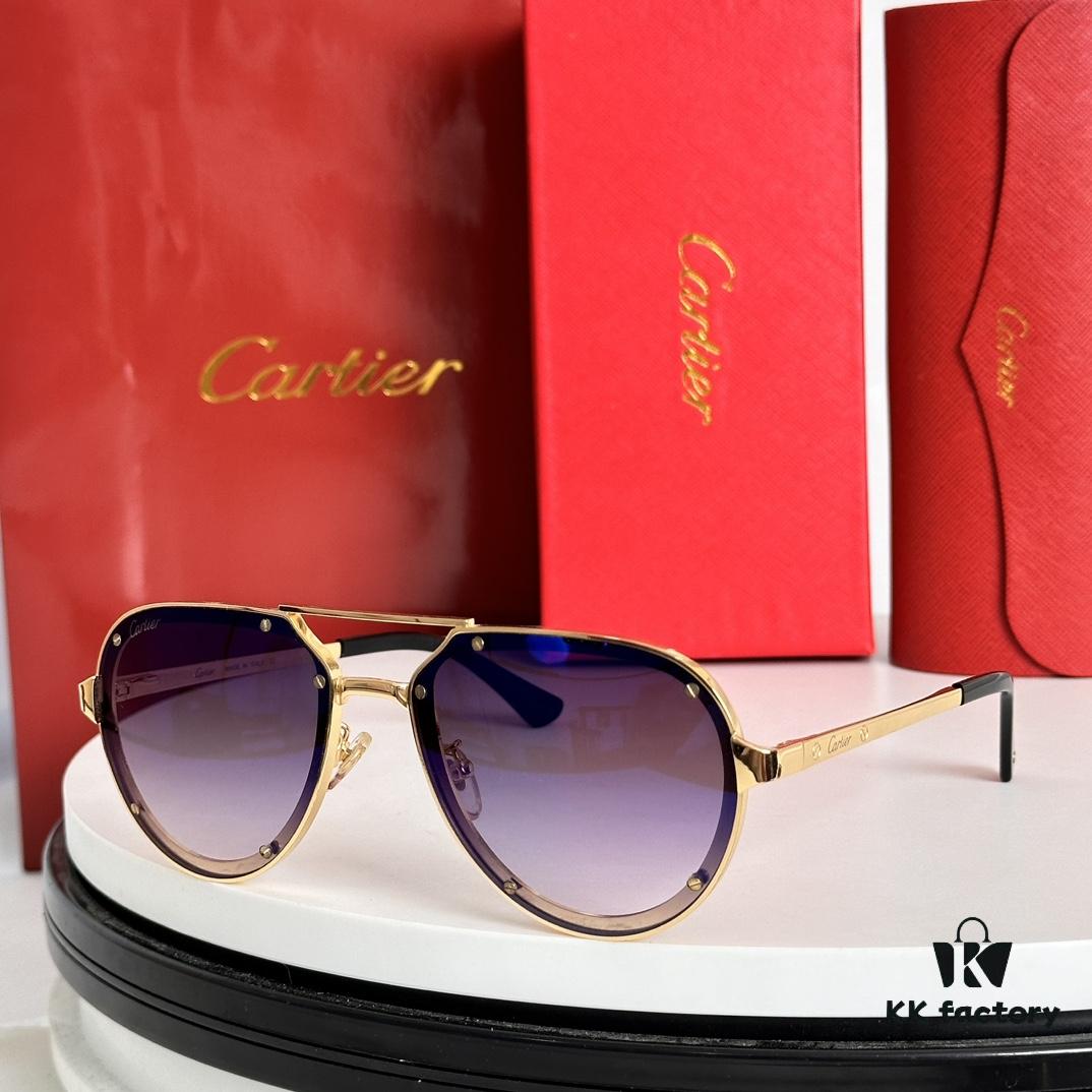 6931fc1f3a89a121ed54ca76 Cartier CT0195S High-Quality Men's and Women's Classic Aviator Sunglasses with Pioneering Logo Detail on Lenses and Screws