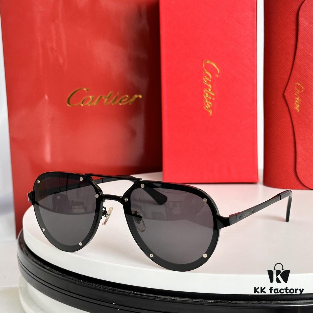 6931fc1f3a89a121ed54ca7a Cartier CT0195S High-Quality Men's and Women's Classic Aviator Sunglasses with Pioneering Logo Detail on Lenses and Screws
