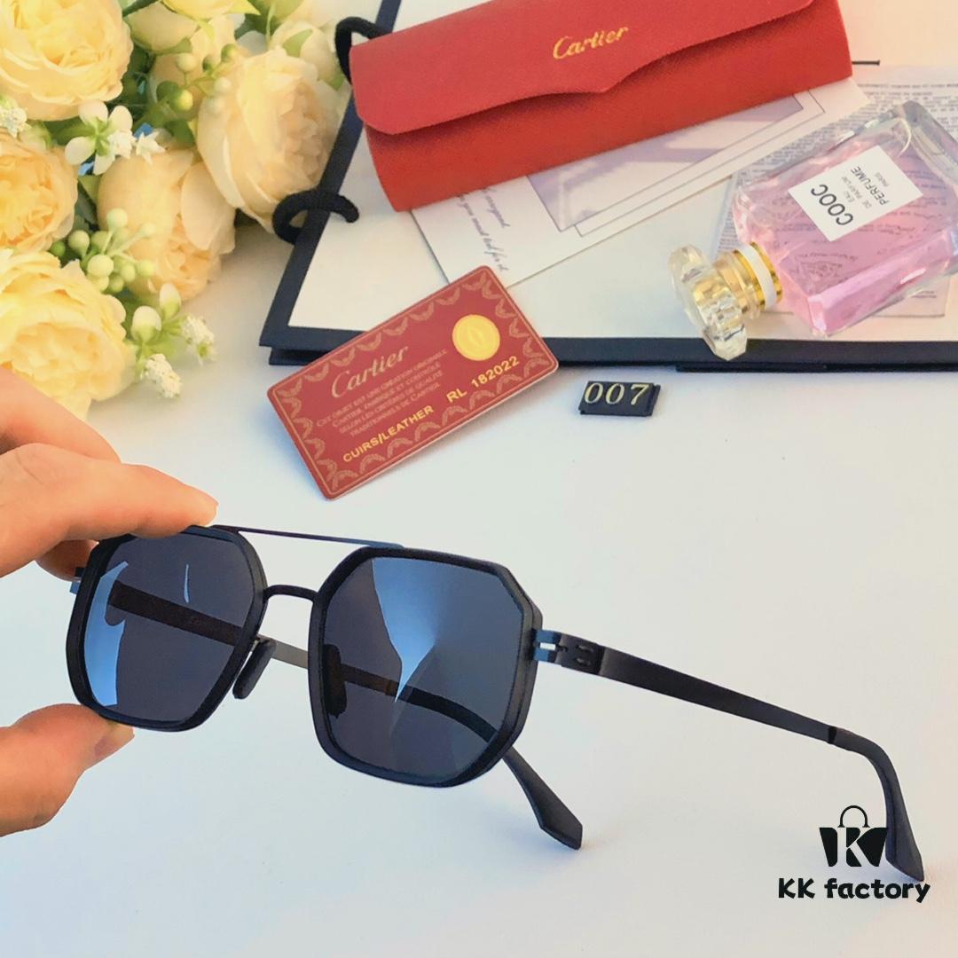 6931fc223a89a121ed54ca9a Cartier New Fashion Sunglasses Metal Oversized Frame Unisex Driving Glasses Trendy European and American Influencer Style Shades