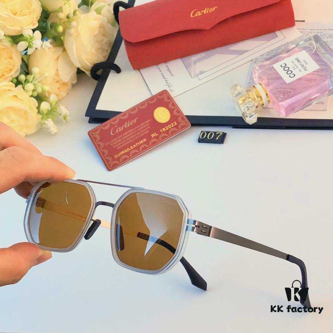 6931fc223a89a121ed54ca9b Cartier New Fashion Sunglasses Metal Oversized Frame Unisex Driving Glasses Trendy European and American Influencer Style Shades