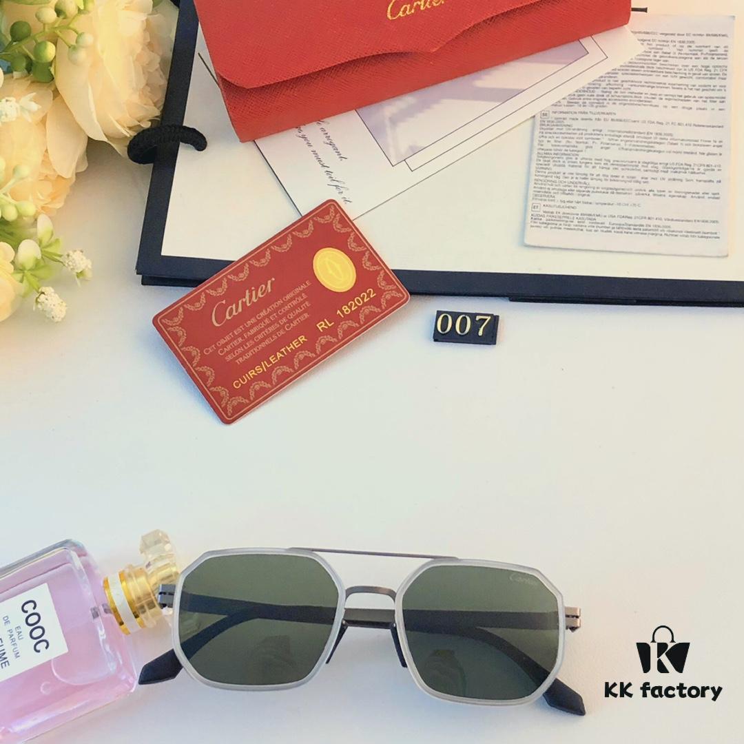 6931fc223a89a121ed54ca9c Cartier New Fashion Sunglasses Metal Oversized Frame Unisex Driving Glasses Trendy European and American Influencer Style Shades