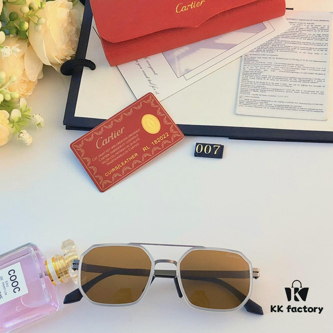 6931fc223a89a121ed54ca9d Cartier New Fashion Sunglasses Metal Oversized Frame Unisex Driving Glasses Trendy European and American Influencer Style Shades