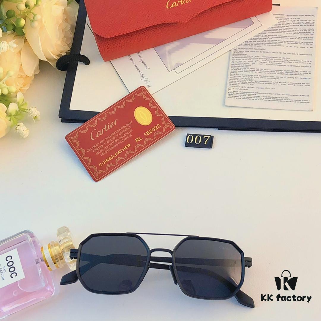6931fc223a89a121ed54ca9e Cartier New Fashion Sunglasses Metal Oversized Frame Unisex Driving Glasses Trendy European and American Influencer Style Shades
