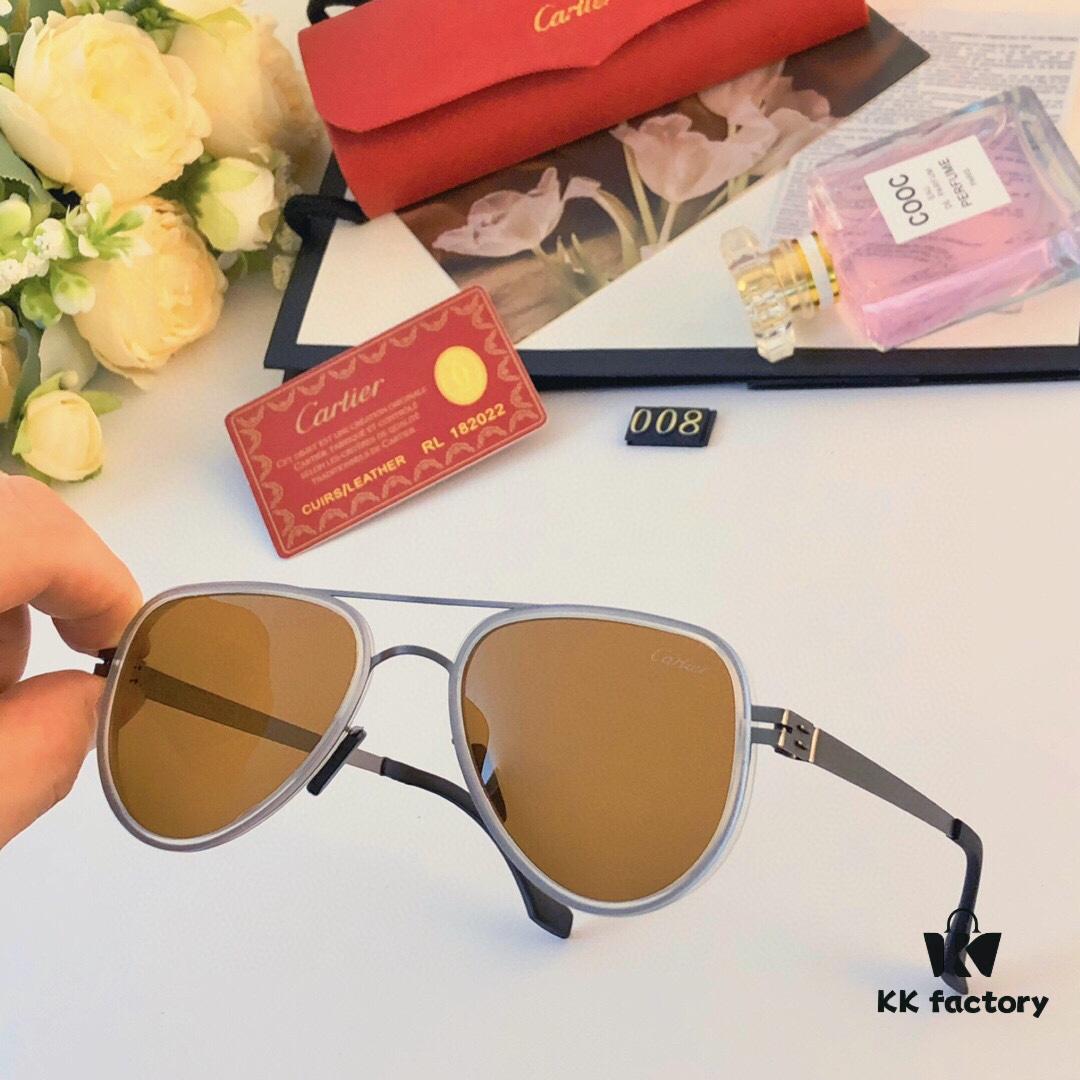 Cartier New Fashion Polarized Unisex Oversized Cat-eye Sunglasses UV Protection