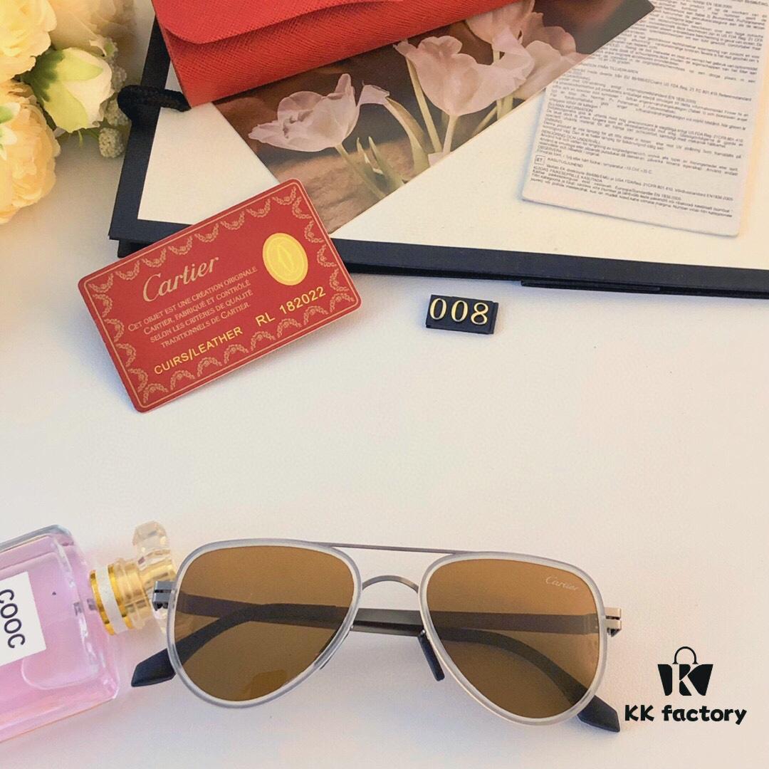 Cartier New Fashion Polarized Unisex Oversized Cat-eye Sunglasses UV Protection