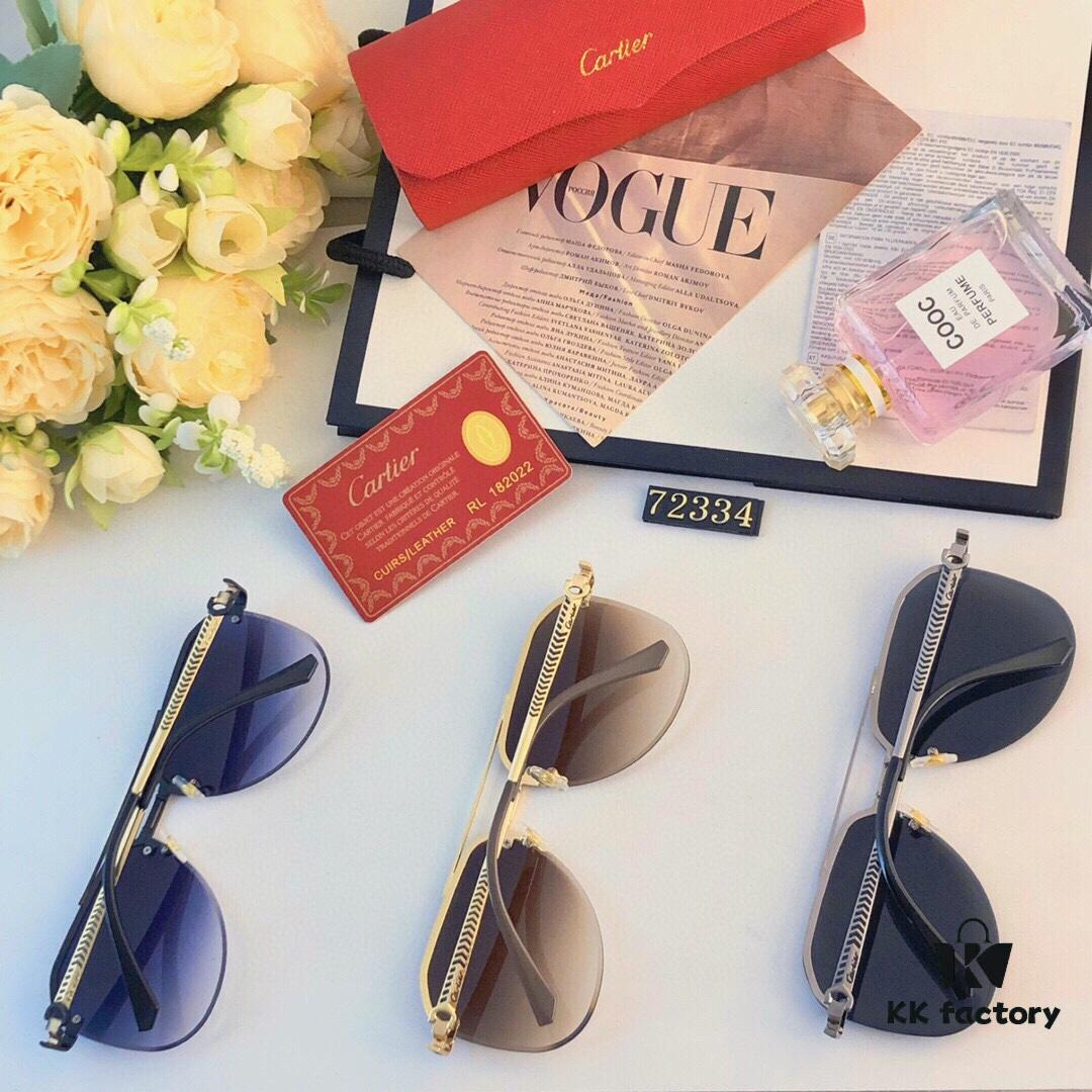 6931fc253a89a121ed54cac5 Cartier 2024 New Large-Frame Sunglasses, Korean Style Fashionable Oversized Metal Cat-Eye Sunglasses for Women