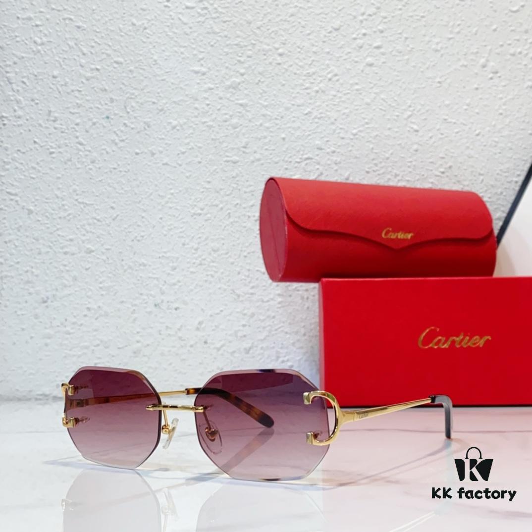 130 Cartier Official Website New Arrival Business Men's Frameless Eyeglasses, Ultra-lightweight Frames