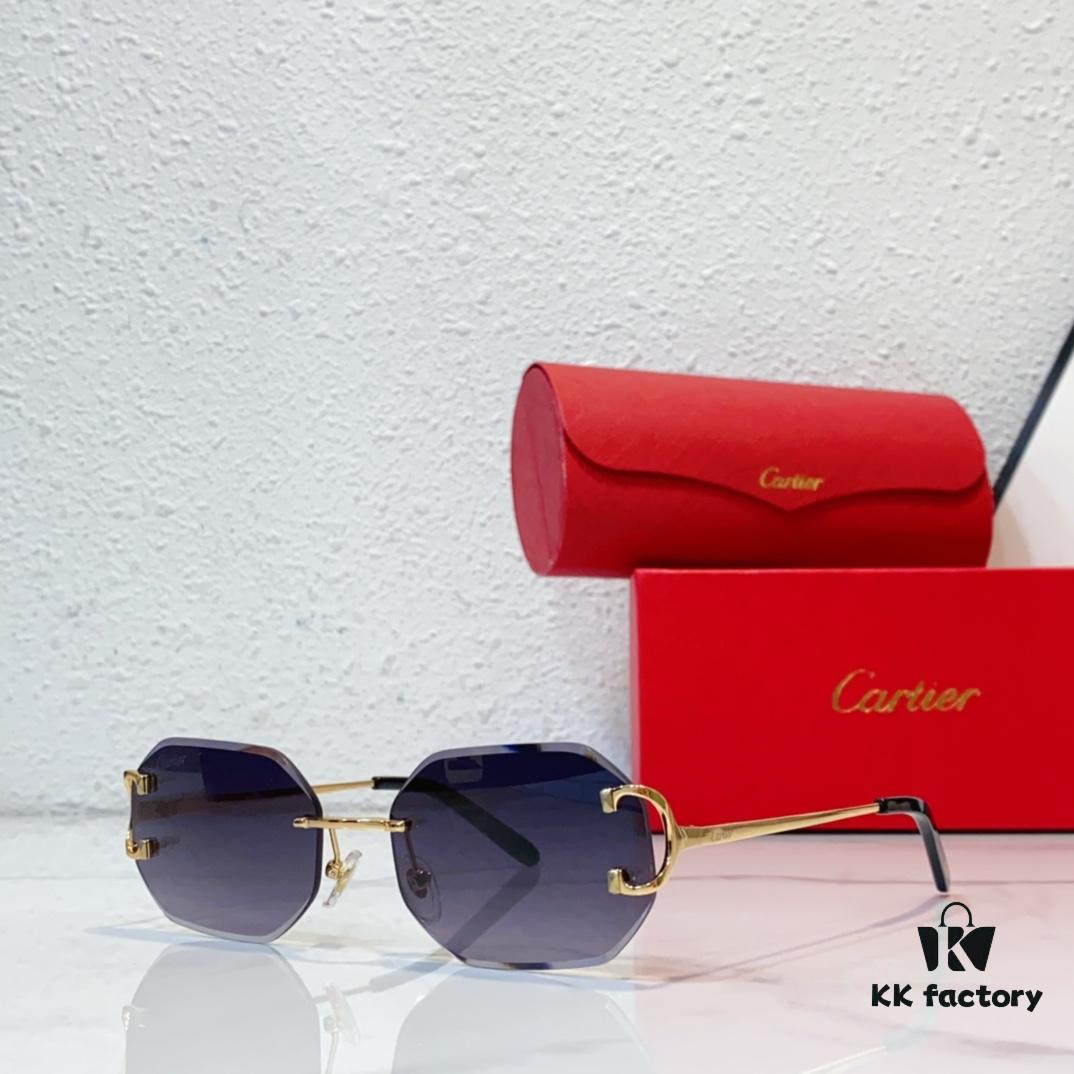 130 Cartier Official Website New Arrival Business Men's Frameless Eyeglasses, Ultra-lightweight Frames