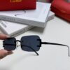 6931fc343a89a121ed54cb93 Cartier 2024 New Arrival Square Rimless Cut-Out Sunglasses for Women, Slimming, Fashionable European and American Style, INS-Inspired Street Snap Trendy Sunglasses, Stylish Small Eyewear