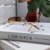 6931fc343a89a121ed54cb99 Cartier 2024 New Arrival Square Frameless Cut-Out Sunglasses for Women, Slimming, Fashionable European-American Style, Instagram-Worthy Street Snap Chic Sunglasses, Stylish Small Eyewear