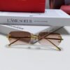 6931fc353a89a121ed54cb9d Cartier 2024 New Arrival Square Frameless Cut-Out Sunglasses for Women, Slimming, Fashionable European-American Style, Instagram-Worthy Street Snap Chic Sunglasses, Stylish Small Eyewear