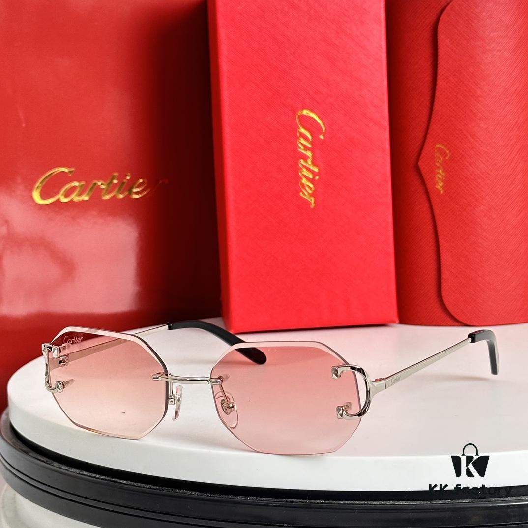6931fc363a89a121ed54cbab Cartier Official Website New Arrival Business Men's Rimless Glasses, Ultra-Light Frame, Original Quality, Superior Craftsmanship and Detail. MODEL: CT0091 SIZE: 55□18-135 Eyeglasses Sunglasses