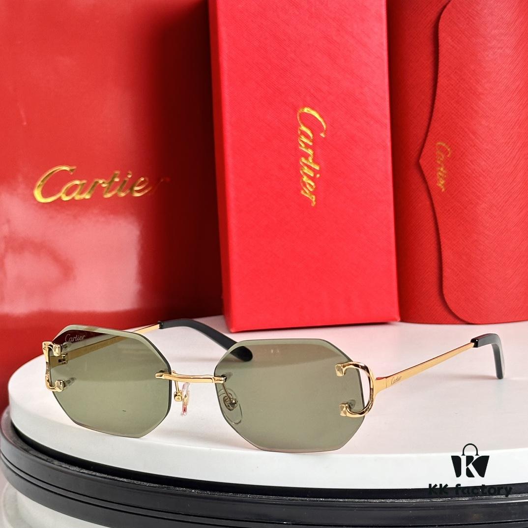 6931fc363a89a121ed54cbac Cartier Official Website New Arrival Business Men's Rimless Glasses, Ultra-Light Frame, Original Quality, Superior Craftsmanship and Detail. MODEL: CT0091 SIZE: 55□18-135 Eyeglasses Sunglasses