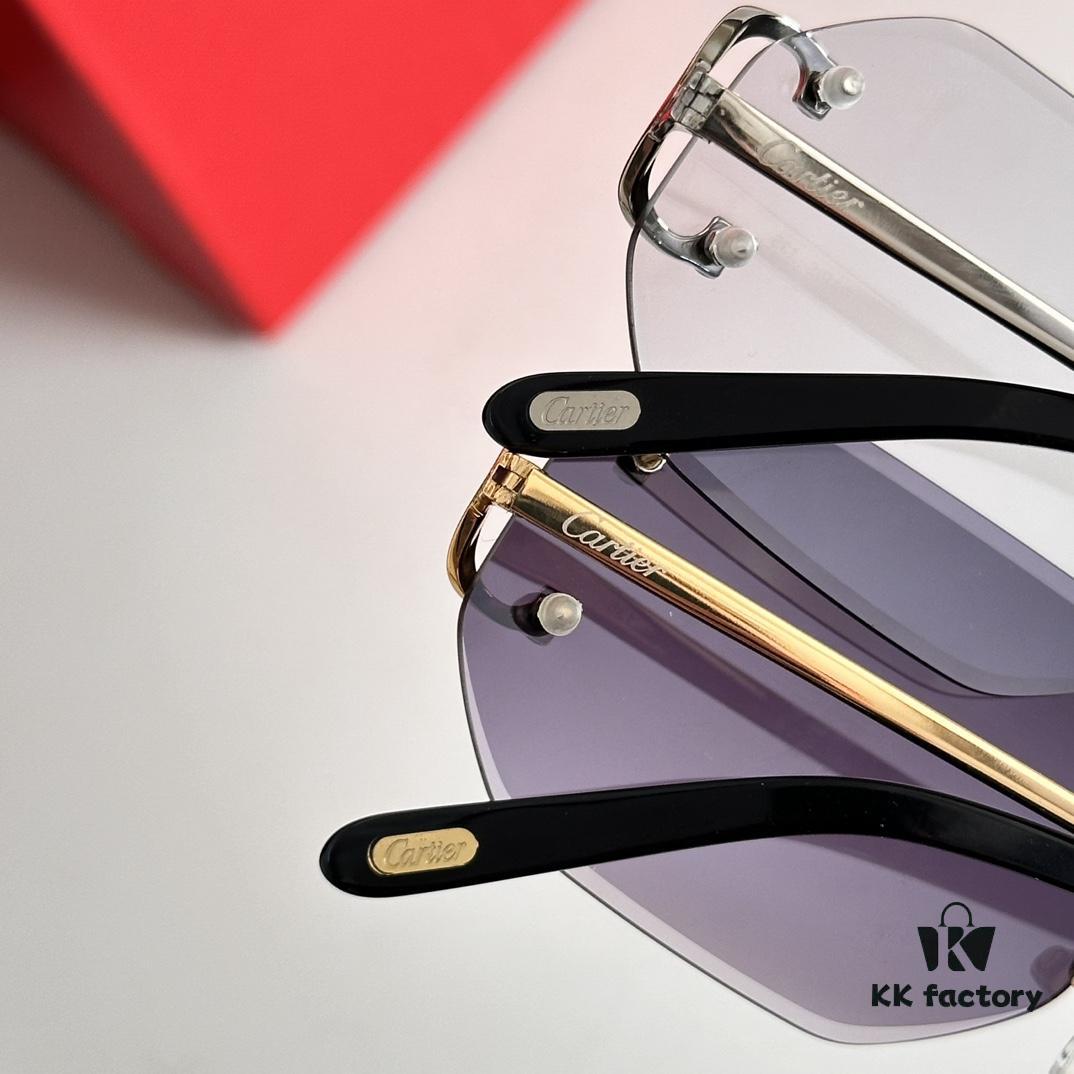 6931fc363a89a121ed54cbaf Cartier Official Website New Arrival Business Men's Rimless Glasses, Ultra-Light Frame, Original Quality, Superior Craftsmanship and Detail. MODEL: CT0091 SIZE: 55□18-135 Eyeglasses Sunglasses
