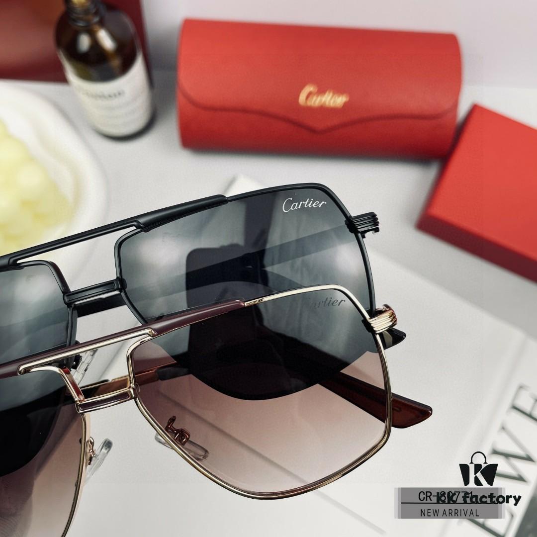 6931fc3f3a89a121ed54cc26 Cartier France - Polarized HD Resin Lens Sunglasses with Lightweight Metal Frame, Unisex Fashion Sun Glasses for Driving and Travel, Model: 80771