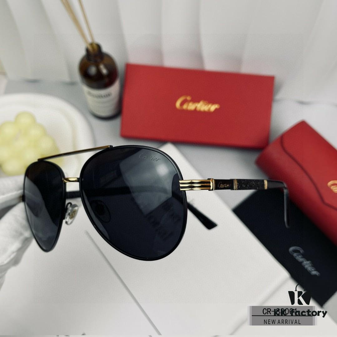 6931fc3f3a89a121ed54cc2b Cartier France - Polarized Sunglasses for Men with Polylite Lenses, Lightweight Metal Frame, UV Protection, Stylish Driving and Travel Accessory