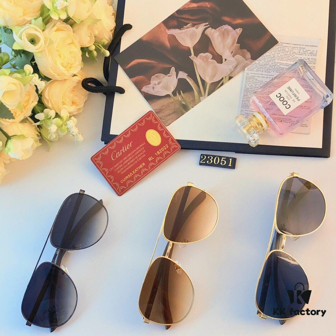 6931fc443a89a121ed54cc6e Cartier Vintage HD Men's Sunglasses Pilot Cat-Eye Sunglasses Wooden Temples UV400 Anti-Ultraviolet Sun Glasses for Men