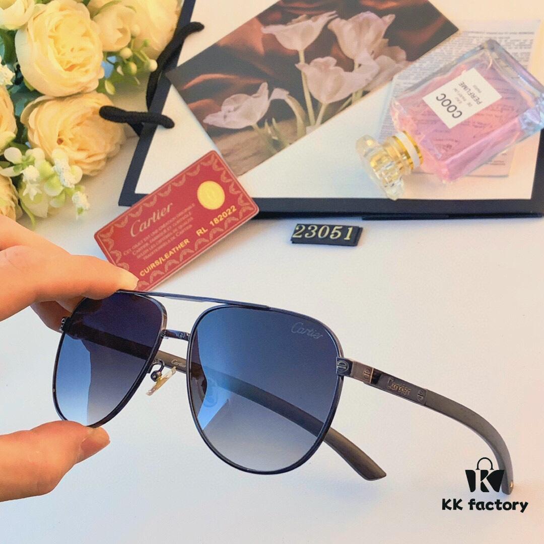 6931fc453a89a121ed54cc72 Cartier Vintage HD Men's Sunglasses Pilot Cat-Eye Sunglasses Wooden Temples UV400 Anti-Ultraviolet Sun Glasses for Men