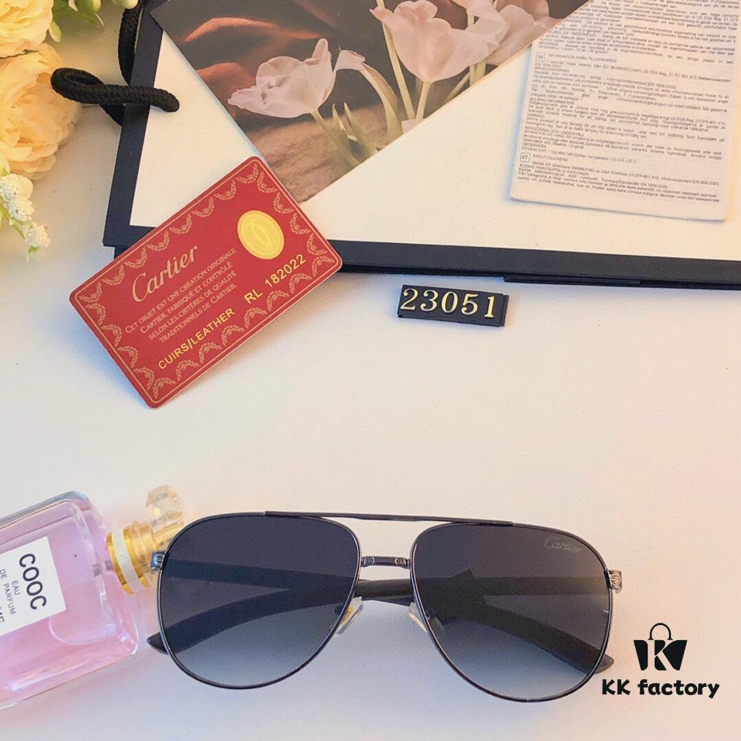 6931fc453a89a121ed54cc73 Cartier Vintage HD Men's Sunglasses Pilot Cat-Eye Sunglasses Wooden Temples UV400 Anti-Ultraviolet Sun Glasses for Men