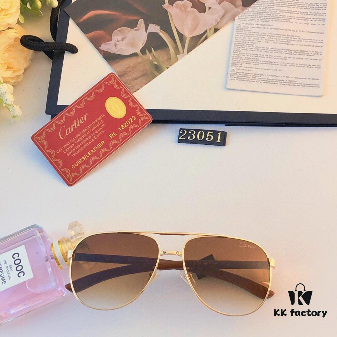 6931fc453a89a121ed54cc74 Cartier Vintage HD Men's Sunglasses Pilot Cat-Eye Sunglasses Wooden Temples UV400 Anti-Ultraviolet Sun Glasses for Men