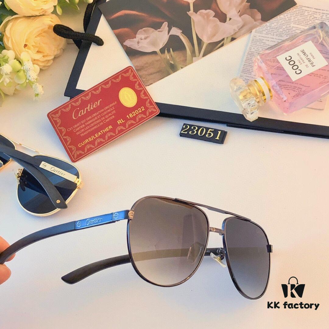 6931fc453a89a121ed54cc76 Cartier Vintage HD Men's Sunglasses Pilot Cat-Eye Sunglasses Wooden Temples UV400 Anti-Ultraviolet Sun Glasses for Men