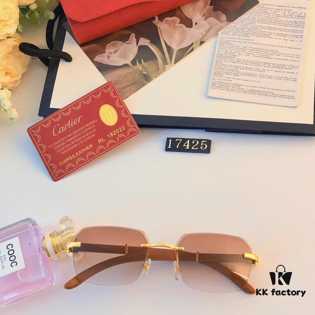 Cartier 2024 New Arrival Frameless Sunglasses, European and American Fashion Simple Style